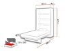 Κρεβάτι - ντουλάπα Concept Pro Lenart AH103 (Γυαλιστερό λευκό)