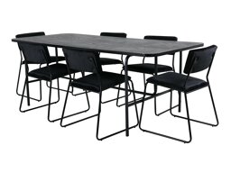 Маса и столове за трапезария Dallas 2790 (Черен)