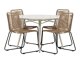 Tisch und Stühle Dallas 3510 (Hellbraun + Schwarz)