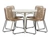 Conjunto de mesa y sillas Dallas 3510 (De color marrón claro + Negro)