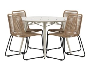 Стол и стулья Dallas 3510 (Светло-коричневый + Чёрный)