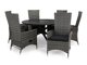 Tisch und Stühle deNoord 292 (Grau + Schwarz)