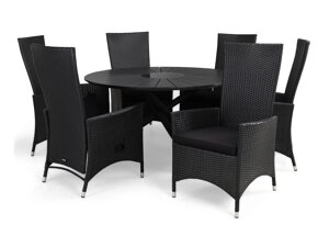 Σετ Τραπέζι και καρέκλες deNoord 292 (Μαύρο)