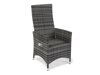 Σετ Τραπέζι και καρέκλες deNoord 292 (Γκρι + Μαύρο)