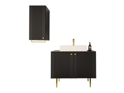 Badezimmer-Set Merced P106 (Schwarz)