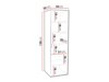 Wandhängeschrank für Badezimmer Merced D100 (Weiß)