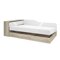 Cama Portland B112 (Arven carvalho + Branco brilhante)