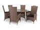 Conjunto de mesa y sillas Comfort Garden 1386 (Marrón)