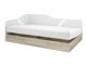 Κρεβάτι Portland B117 (Arven δρυς + Γυαλιστερό λευκό)