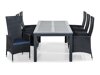 Conjunto de mesa y sillas Comfort Garden 1397 (Negro + Azul)