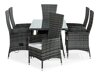 Conjunto de mesa y sillas Comfort Garden 1660 (Gris + Blanco)