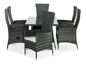 Stalo ir kėdžių komplektas Comfort Garden 1660 (Pilka + Balta)