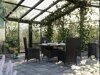 Asztal és szék garnitúra Comfort Garden 1395 (Fekete + Szürke + Kék)