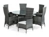 Conjunto de mesa e cadeiras Comfort Garden 1395 (Cinzento + Branco)