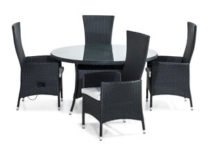 Stalo ir kėdžių komplektas Comfort Garden 1396 (Juoda)