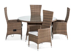 Σετ Τραπέζι και καρέκλες Comfort Garden 1396 (Καφέ)