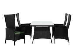 Tisch und Stühle Comfort Garden 1437 (Schwarz + Grün)