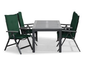 Asztal és szék garnitúra Comfort Garden 1445 (Zöld)