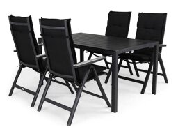 Conjunto de mesa y sillas Comfort Garden 1451 (Negro)