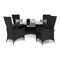 Asztal és szék garnitúra Comfort Garden 1388 (Fekete + Sötétszürke)