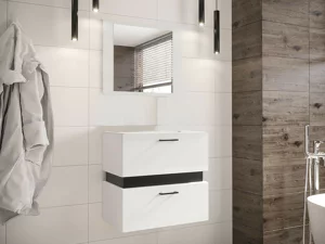 Fürdőszoba garnitúra Hartford C104 (Fehér + Fekete)