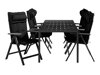 Asztal és szék garnitúra Comfort Garden 1496 (Fekete)