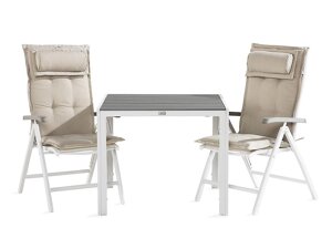 Conjunto de mesa y sillas Comfort Garden 1486 (Blanco)
