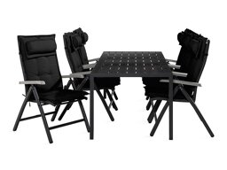 Conjunto de mesa y sillas Comfort Garden 1512 (Negro)