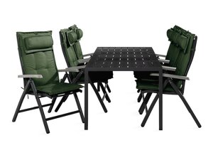 Asztal és szék garnitúra Comfort Garden 1512 (Zöld)