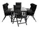 Conjunto de mesa y sillas Comfort Garden 1508 (Negro)