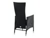 Asztal és szék garnitúra Comfort Garden 1578 (Fekete)