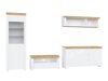 Set mobili soggiorno Boston AS144 (Bianco + Bianco lucido + Wotan quercia)
