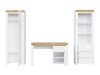 Set di mobili Boston AS150 (Bianco + Bianco lucido + Wotan quercia)