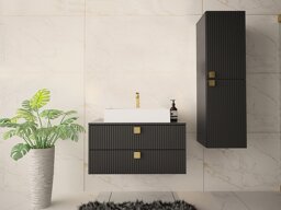 Fürdőszoba garnitúra Merced R104 (Fekete Igen)