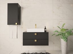 Fürdőszoba garnitúra Merced R105 (Fekete)