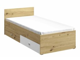Κρεβάτι Akron M113 (Artisan βελανιδιά + Άσπρο)