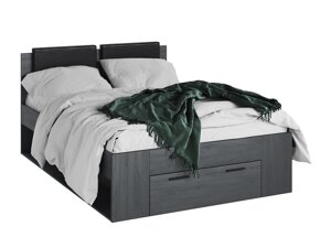 Кровать Austin J111 (Серый дуб + Чёрный)