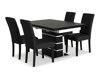 Маса и столове за трапезария Scandinavian Choice 688 (Тъмно сив + Кафяв)