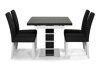 Маса и столове за трапезария Scandinavian Choice 688 (Тъмно сив + Бял)