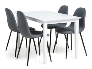 Маса и столове за трапезария Scandinavian Choice 713 (Сив + Черен)