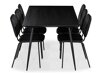 Маса и столове за трапезария Parkland 220 (Черен)