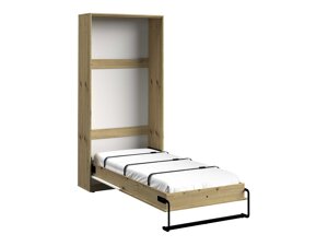 Bett - Kleiderschrank Akron L114 (Artisan Eichenholzoptik + Weiß)