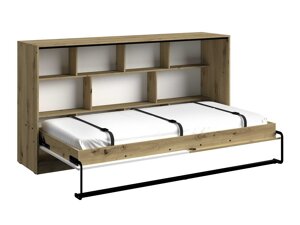 Κρεβάτι τοίχου Akron L115 (Artisan βελανιδιά + Γυαλιστερό λευκό)