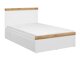 Κρεβάτι Boston AS116 (Άσπρο + Γυαλιστερό λευκό + Wotan δρυς)