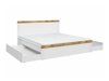Κρεβάτι Boston AS116 (Άσπρο + Γυαλιστερό λευκό + Wotan δρυς)