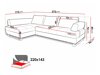 Canapé d'angle Lincoln 171 (Zetta 305)