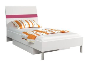 Krevet Nashville A101 (Bijela + Sjajno bijela + Sjajno ružičasta)