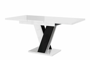 Asztal Goodyear 104 (Fényes fehér + Fényes fekete)