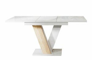 Table Goodyear 104 (Blanc brillant + Sonoma chêne)