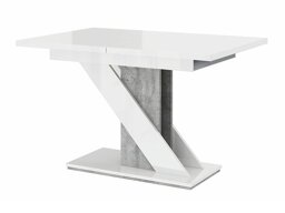 Stol Goodyear 105 (Sjajno bijela + Boja betona)